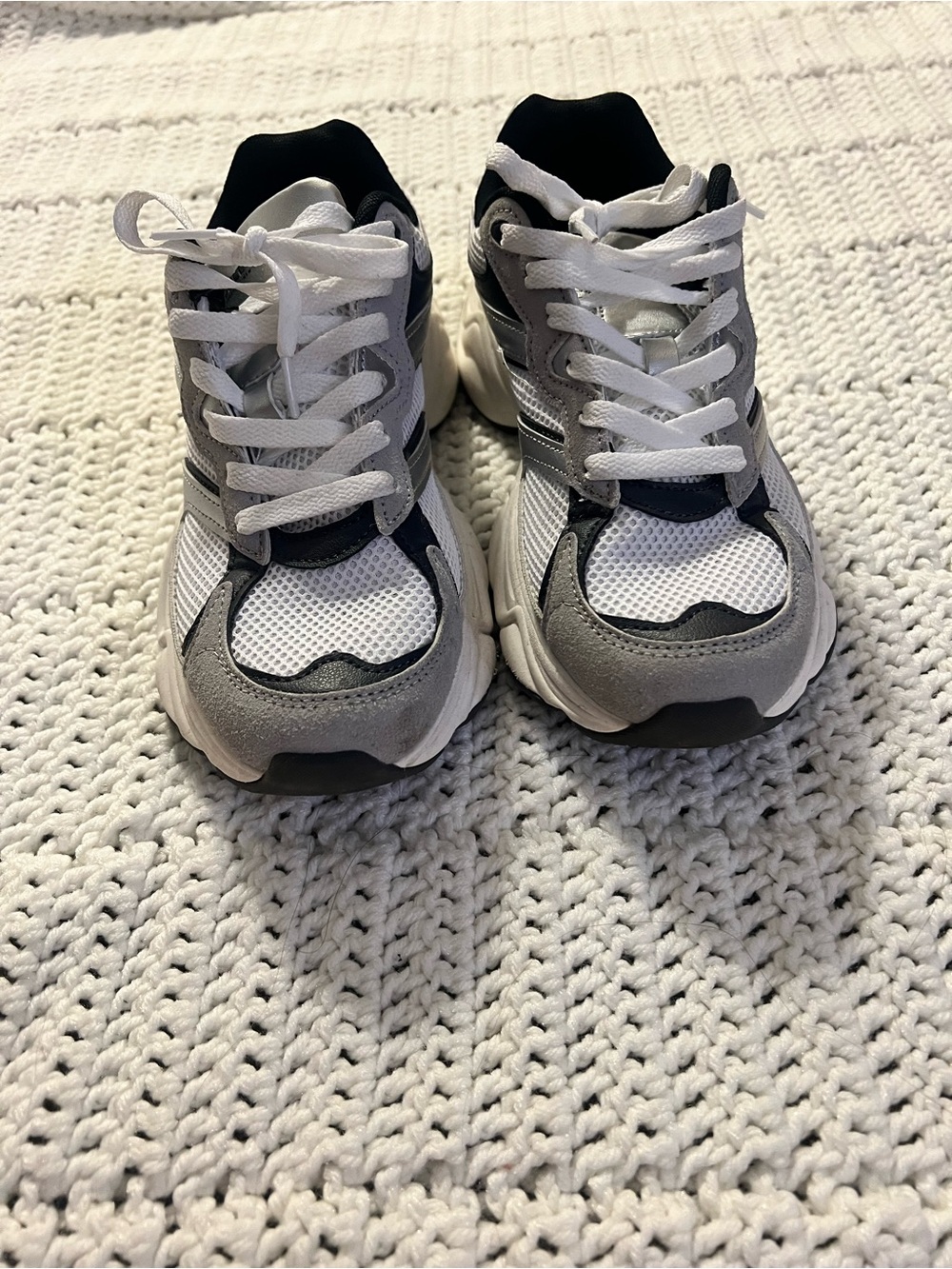 Grey and White Sneakers